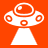 A ufo in classic reddit red and white